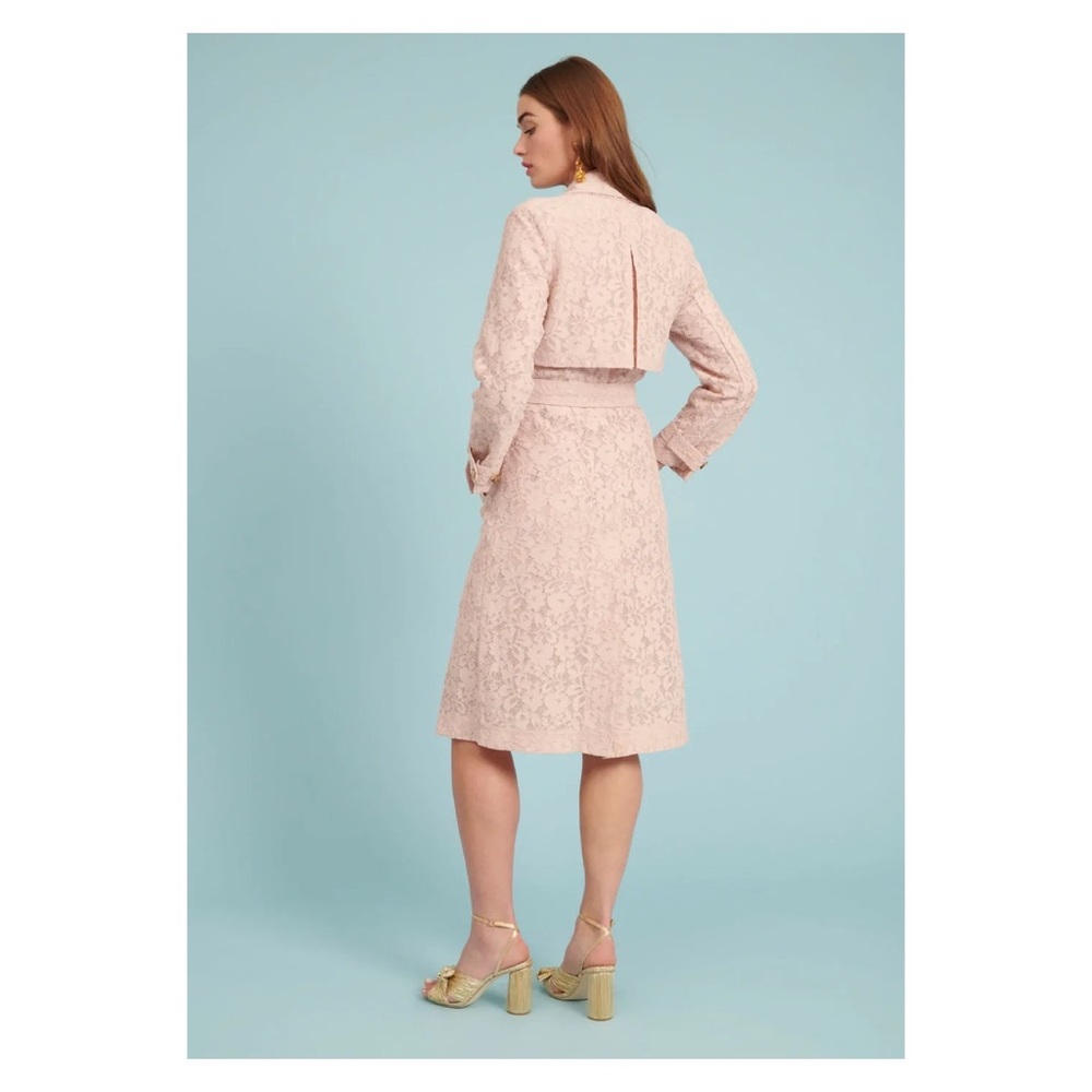 New! RACHEL PARCELL Lace Trench Coat - Picture 6 of 11